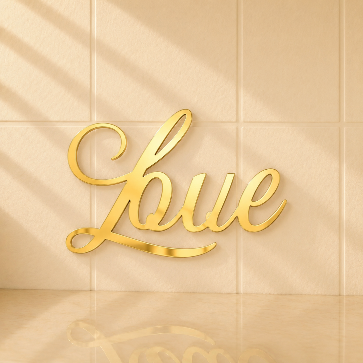 Acrylic cutout with sticker