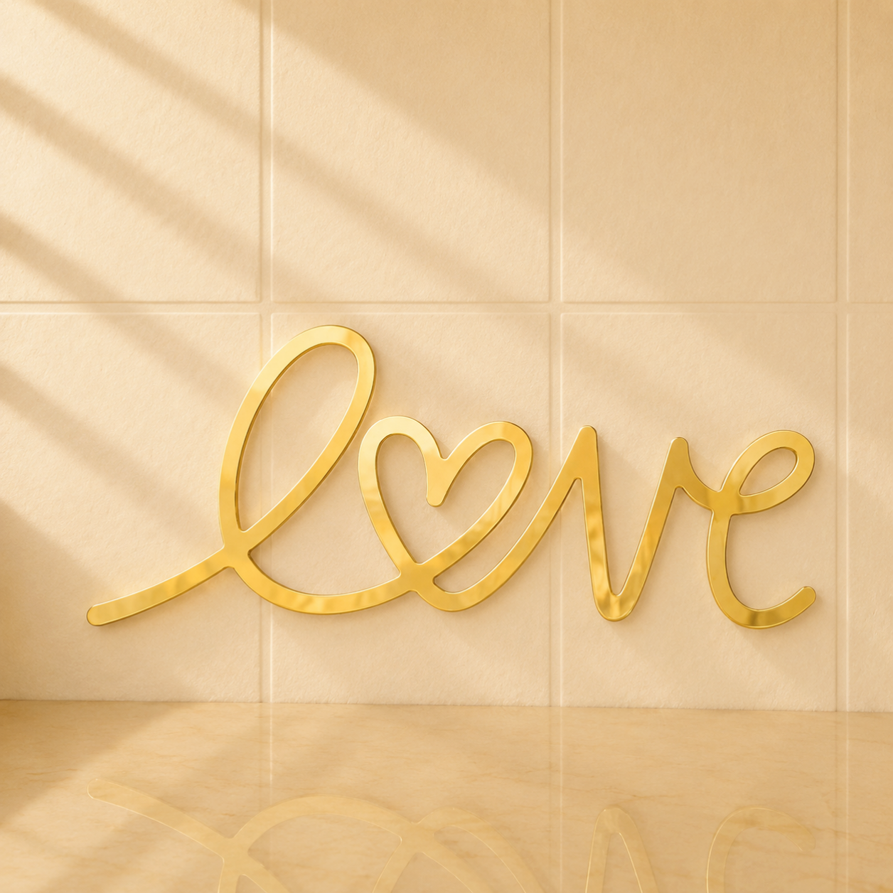Acrylic cutout with sticker