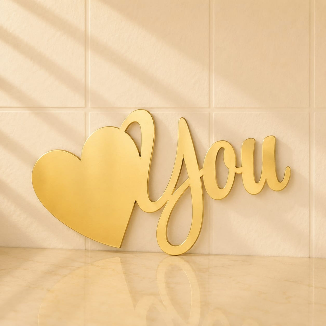 Acrylic cutout with sticker